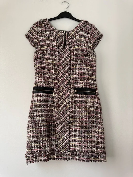 Karl Lagerfeld Paris boucle tweed sheath dress Size 10 Multi Color EUC - Picture 2 of 16
